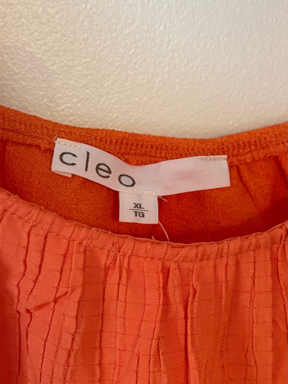 cleo Orange Ruffled Strap Tank Top - Picture 4 of 5